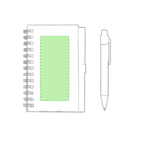 Mini libreta con soporte elástico para bolígrafos