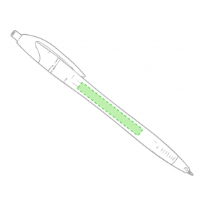 Bolígrafo con cuerpo translúcido de color