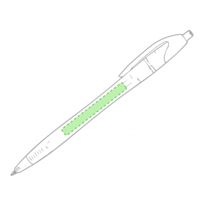 Bolígrafo con cuerpo translúcido de color