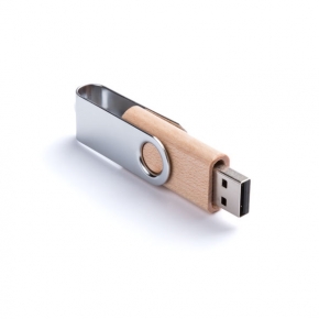 Memoria USB de madera barata con twist metálico 1GB-32GB