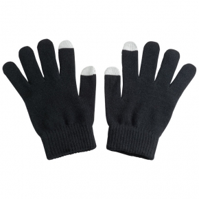Los guantes acrílicos con toque en la punta de dos dedos.
