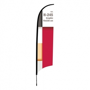 Bandera con forma de pluma 2 m