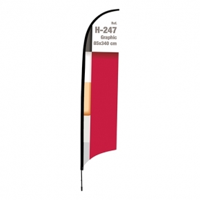Bandera con forma de pluma 4 m