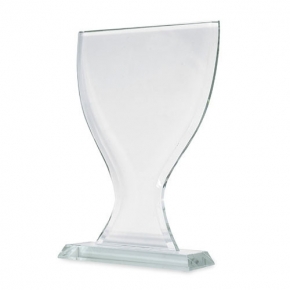 Placa de vidrio con forma de copa