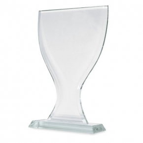 Placa de vidrio con forma de copa