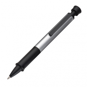 Bolígrafo de aluminio con clip negro