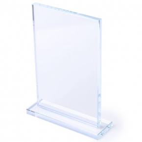 Placa de cristal rectangular