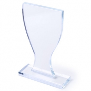 Placa de cristal con forma de trofeo