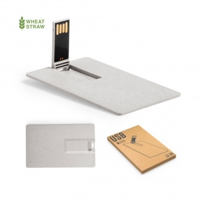 Memoria USB tarjeta en caña de trigo