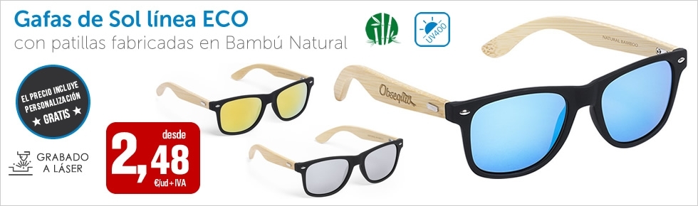 Gafas de sol con patillas de bambu