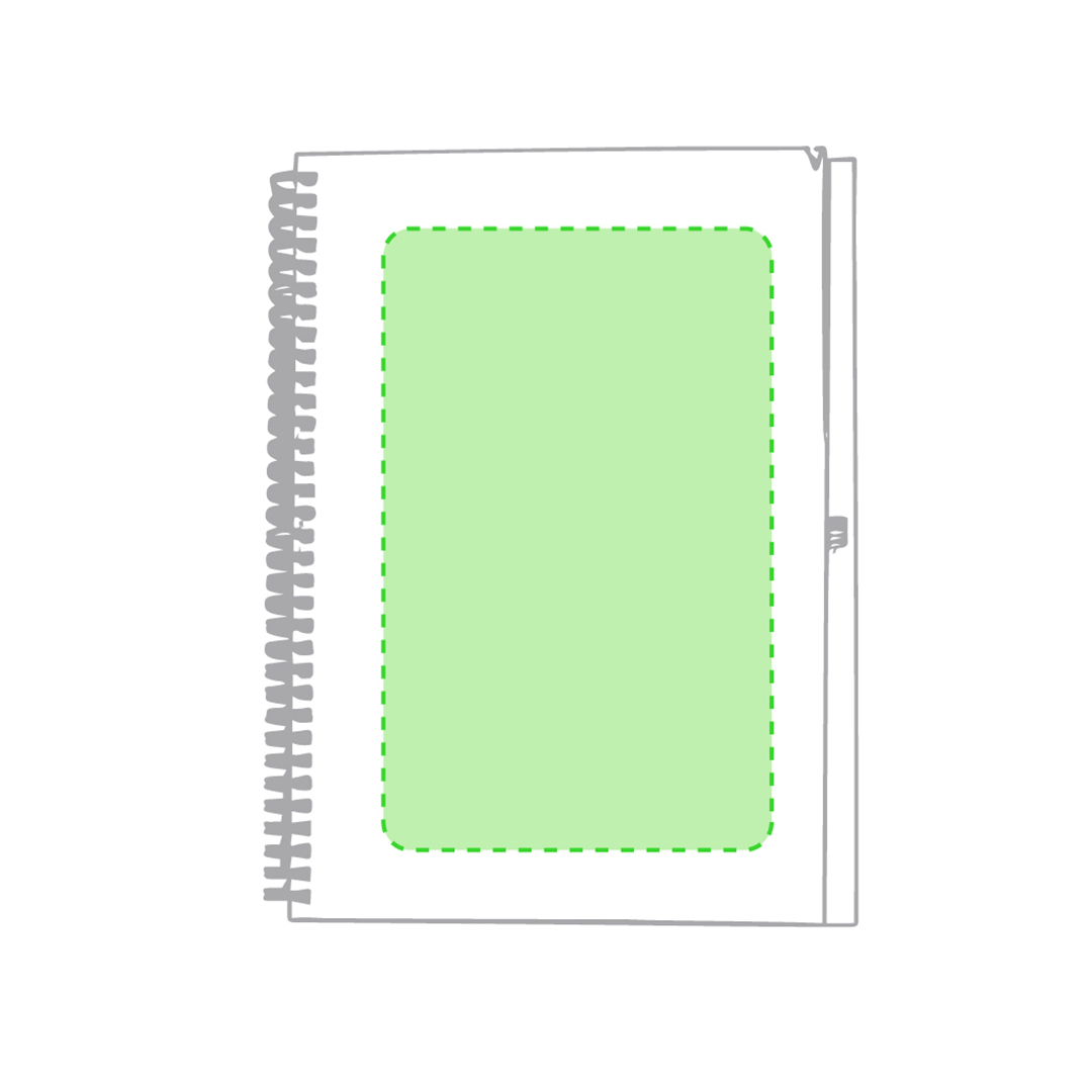 Libreta ejecutiva de cartón reciclado con 80 hojas y bolígrafo