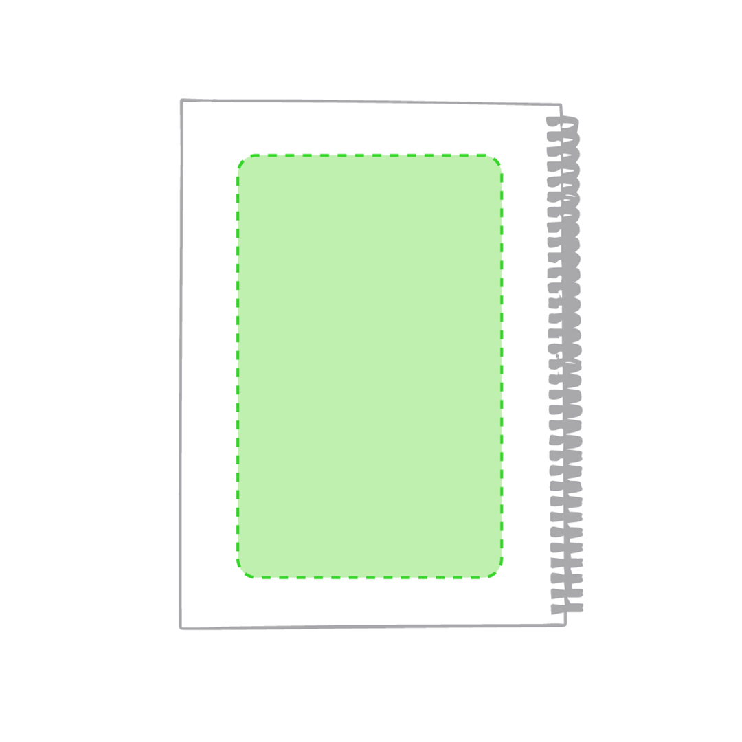 Libreta ejecutiva de cartón reciclado con 80 hojas y bolígrafo