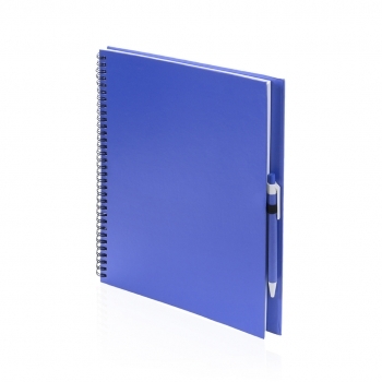 Libreta ejecutiva de cartón reciclado con 80 hojas y bolígrafo