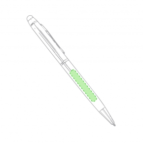 Bolígrafo con puntero táctil en funda de plástico