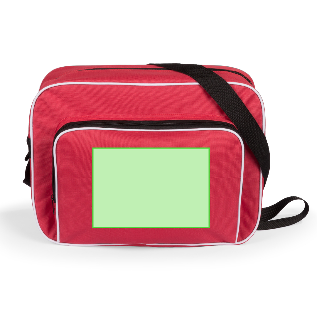 Bolso multiusos de poliéster 600D bicolor con bandolera negra y base antideslizante