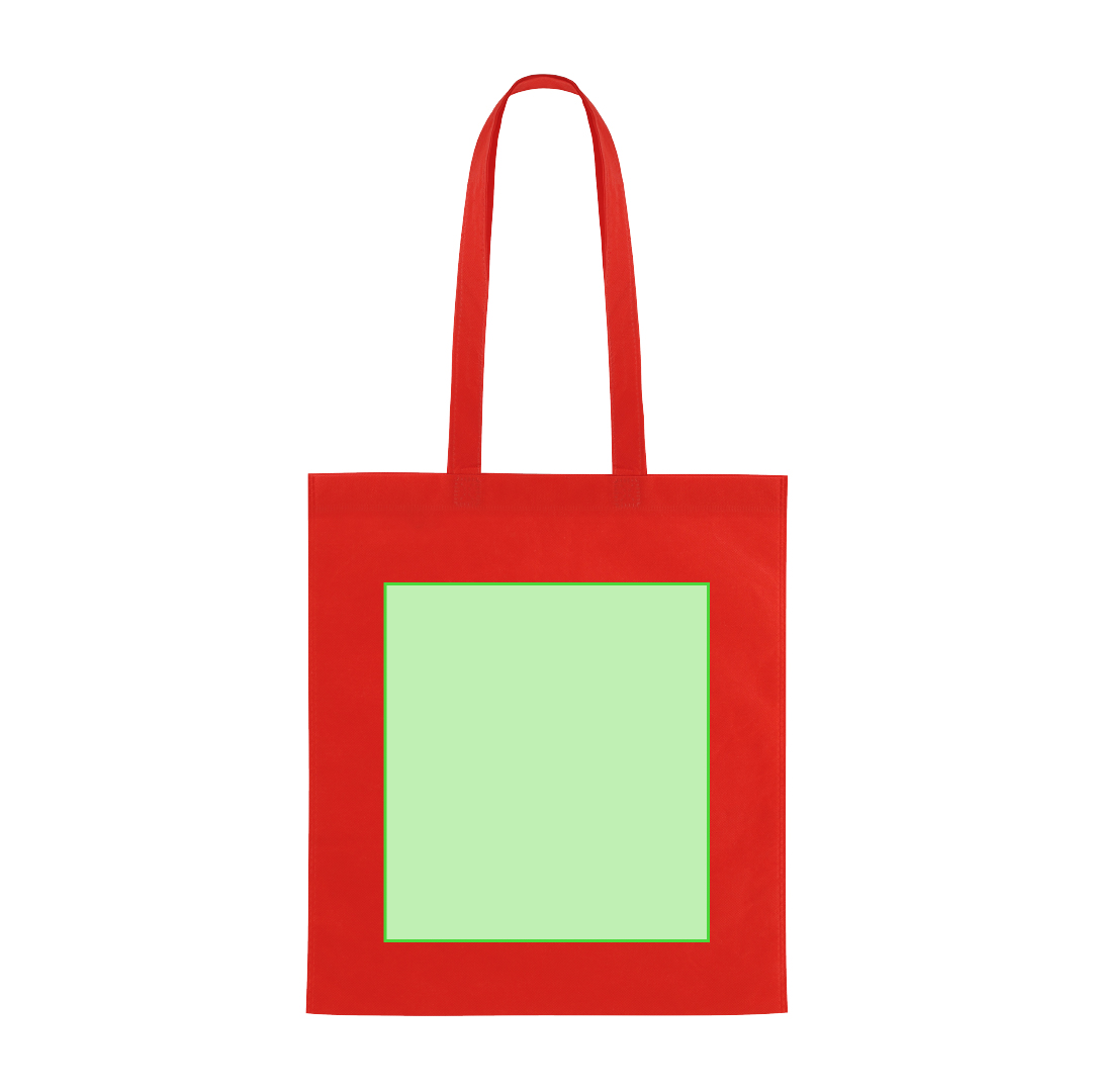 Bolsa de material mixto asas largas 36×40 cm tote versátil