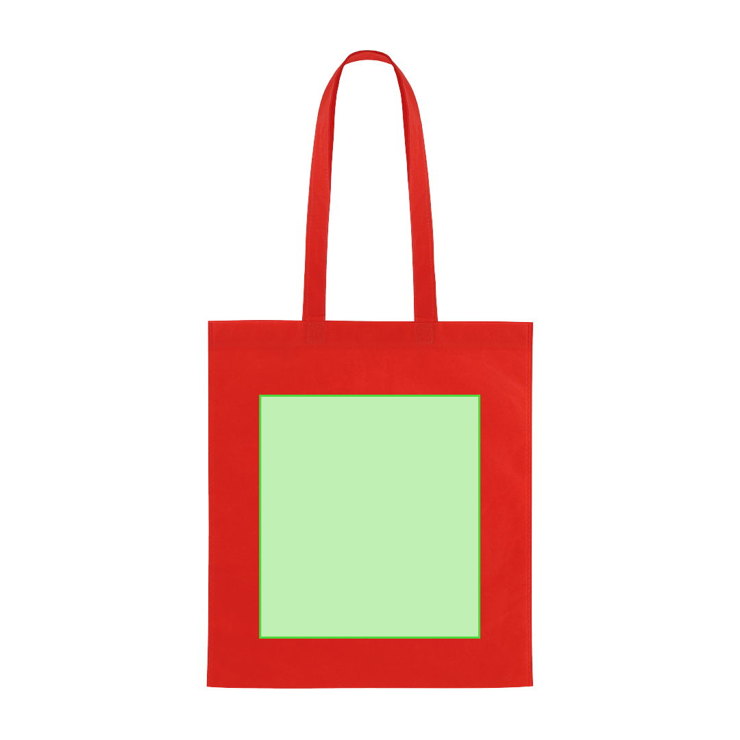 Bolsa de material mixto asas largas 36×40 cm tote versátil