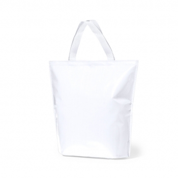 Bolsa nevera non-woven laminado brillante de gran capacidad con velcro y asas nylon — hasta 7 kg