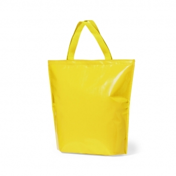 Bolsa nevera non-woven laminado brillante de gran capacidad con velcro y asas nylon — hasta 7 kg