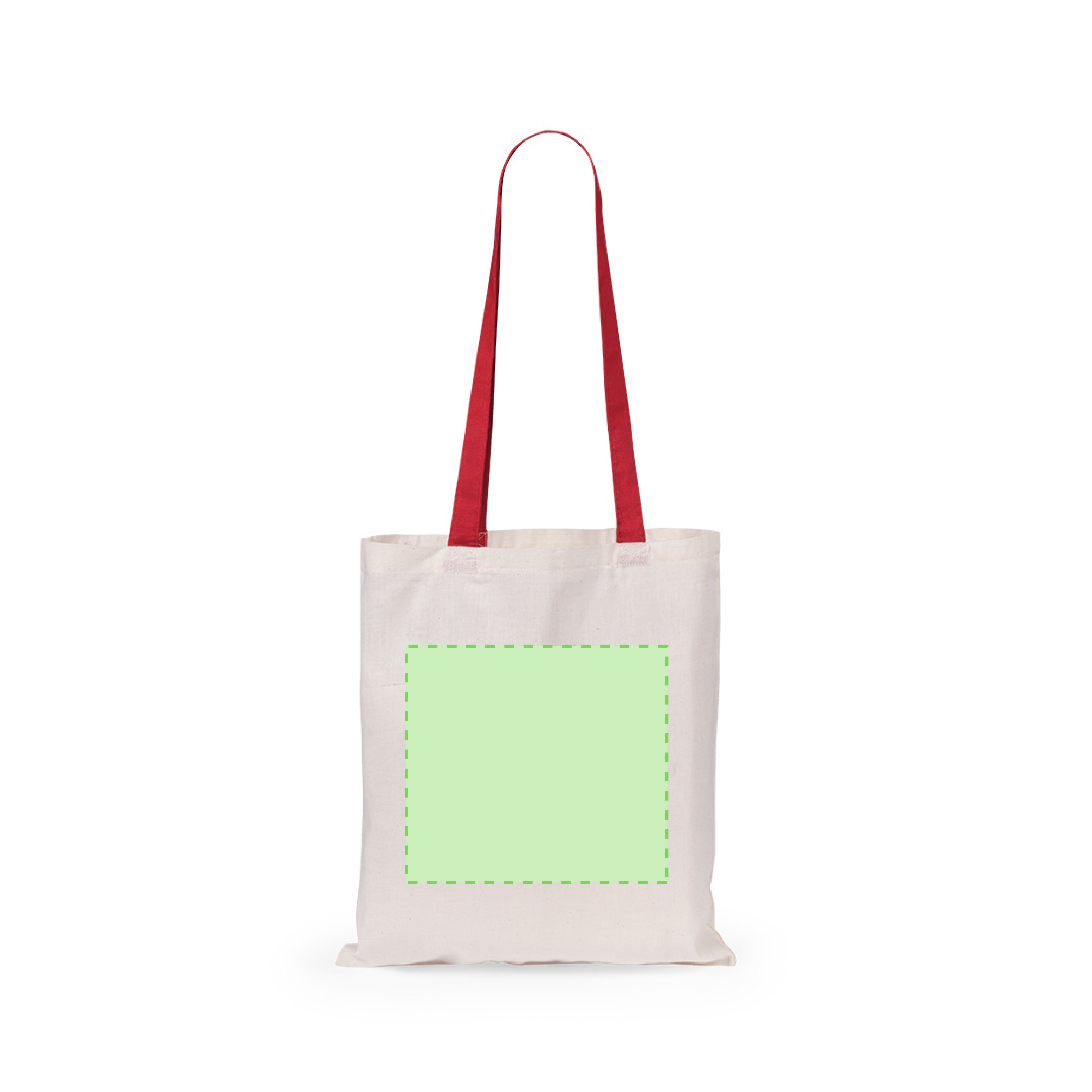 Bolsa de algodón bicolor cuerpo natural y asas de color