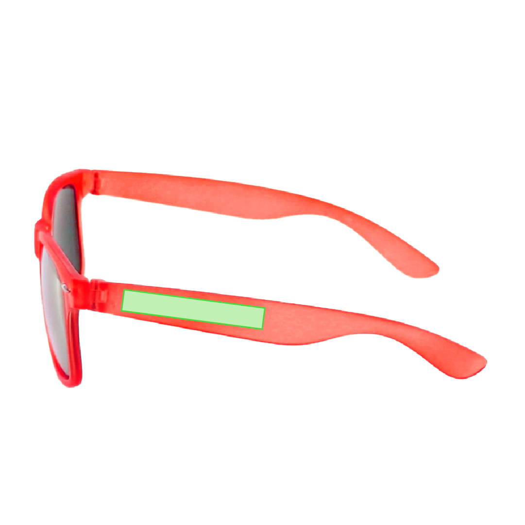 Gafas de sol UV400 con montura de acabado translúcido en divertidos colores y lentes efecto espejo a juego — diseño clásico