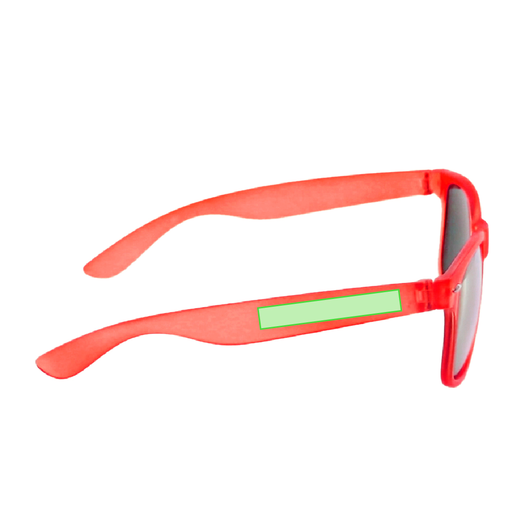 Gafas de sol UV400 con montura de acabado translúcido en divertidos colores y lentes efecto espejo a juego — diseño clásico