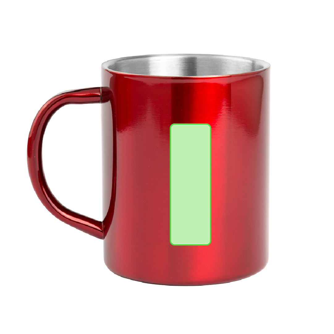 Taza de acero inoxidable clásica con asa 280 ml