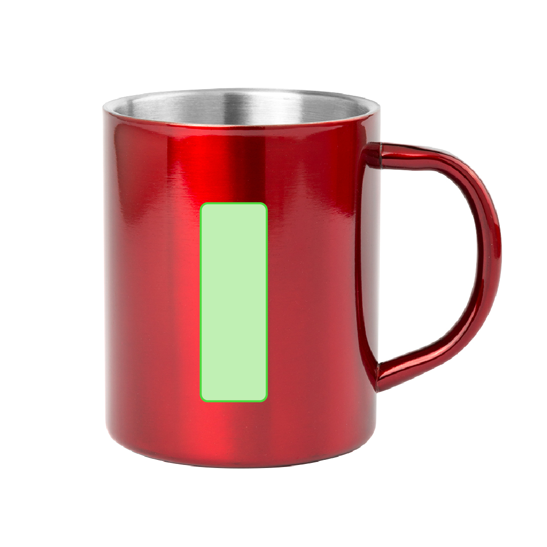 Taza de acero inoxidable clásica con asa 280 ml