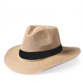 Sombrero de poliéster con cinta interior confortable en colores sobrios