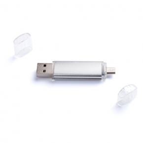 Memoria dual USB y MicroUSB barata con tapas protectoras 1GB-32GB