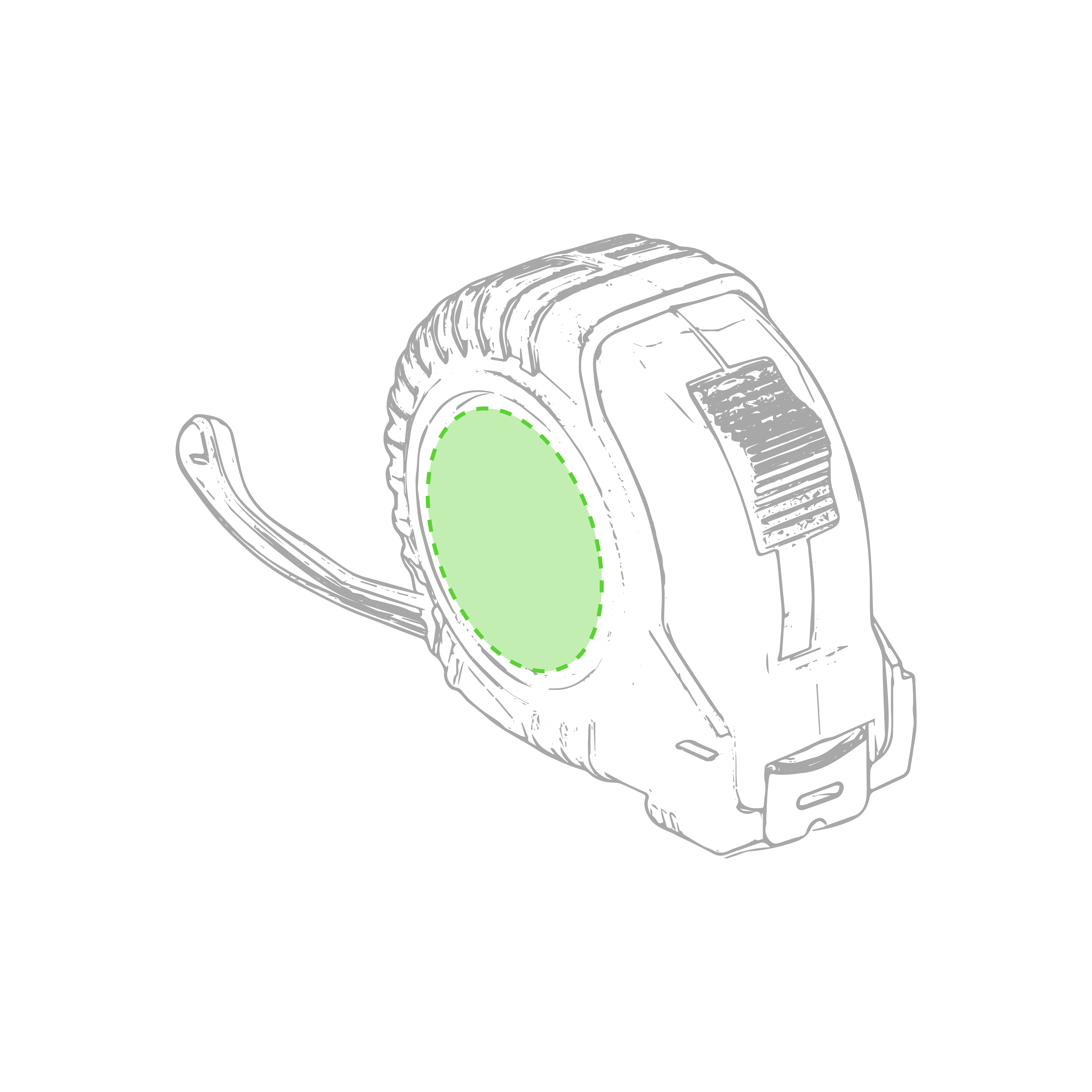 Flexómetro con freno clip incluido medición precisa cinta resistente profesional