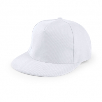 Gorra 5 paneles con visera plana acolchada de algodón y poliéster grueso en colores vivos