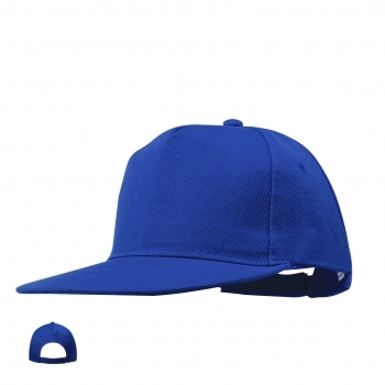 Gorra 5 paneles con visera plana acolchada de algodón y poliéster grueso en colores vivos