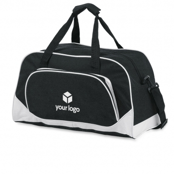 Bolso multiusos de poliéster 600D bicolor con bandolera de doble mosquetón y asas de nylon