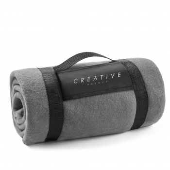 Manta de polar fleece anti-pilling de 200 g/m² con asa de transporte de velcro en suave poliéster