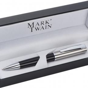 Bolígrafo Mark Twain en caja acrílica.