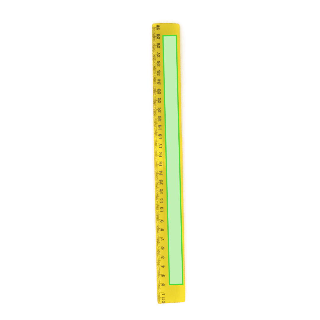 Regla de cuerpo flexible 30 cm con cuerpo transparente colores vivos