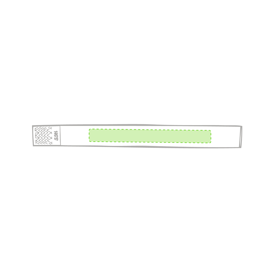 Pulsera para eventos en Tyvek® resistente al agua con cierre adhesivo de seguridad y numeración individual