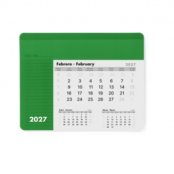 Alfombrilla calendario anual de 12 meses con base antideslizante