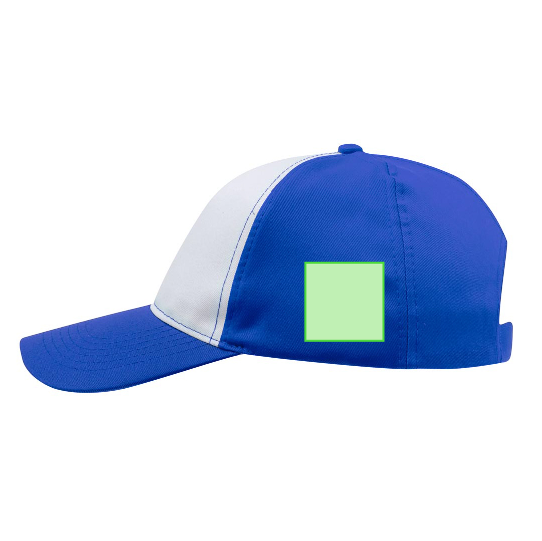 Gorra trucker 5 paneles de poliéster con panel frontal blanco para sublimación y cierre de velcro