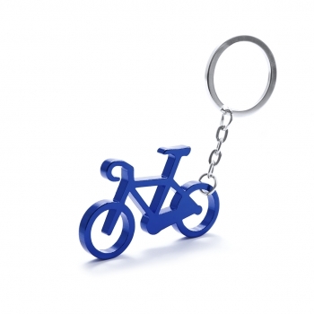 Llavero diseño bicicleta de aluminio en colores vivos para marcaje láser