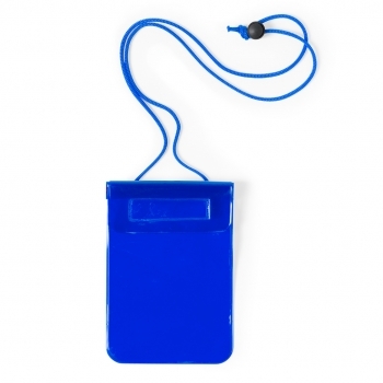 Portatodo impermeable de PVC transparente con función táctil, cierre estanco y solapa de velcro