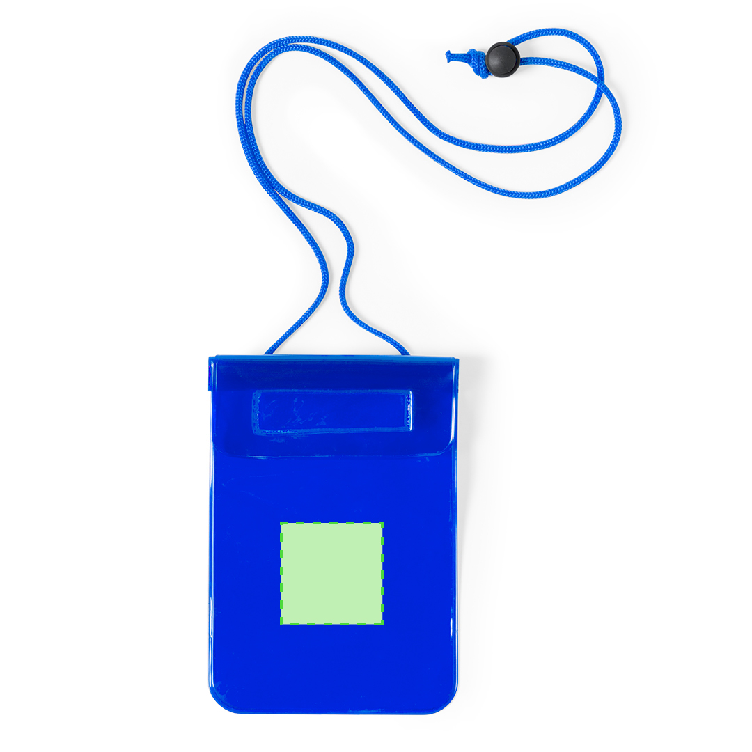 Portatodo impermeable de PVC transparente con función táctil, cierre estanco y solapa de velcro