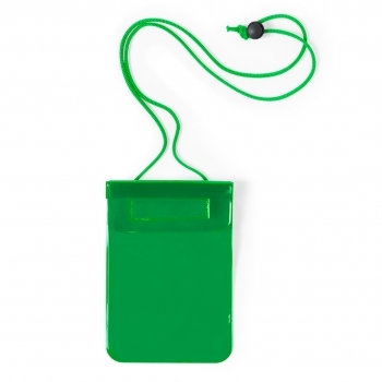 Portatodo impermeable de PVC transparente con función táctil, cierre estanco y solapa de velcro