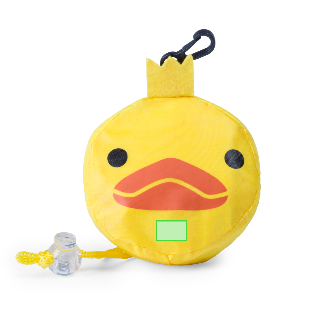 Mochila plegable infantil de poliéster 190T con diseño de animales y formato plegado en animalitos