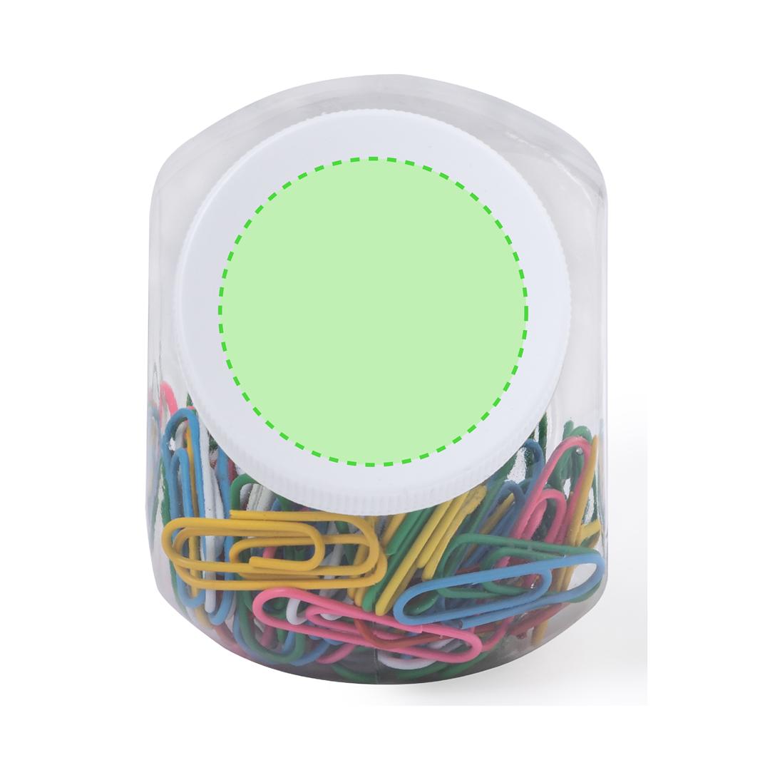 Portaclips magnético con 100 clips metálicos incluidos
