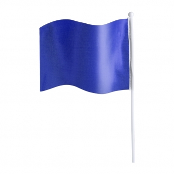 Banderín de poliéster 170T con mástil de 30 cm y bandera de 20x13,5 cm en extensa gama de colores