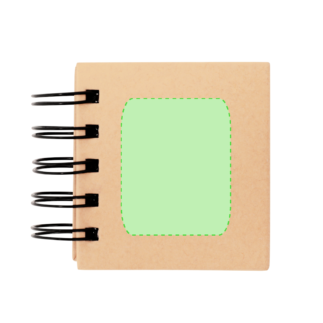 Set organizador compacto de cartón reciclado con 75 notas y banderas