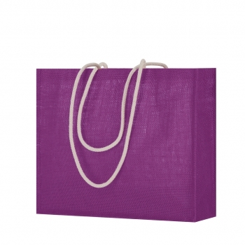 Bolsa de algodón asas largas multicolor 44×35 cm