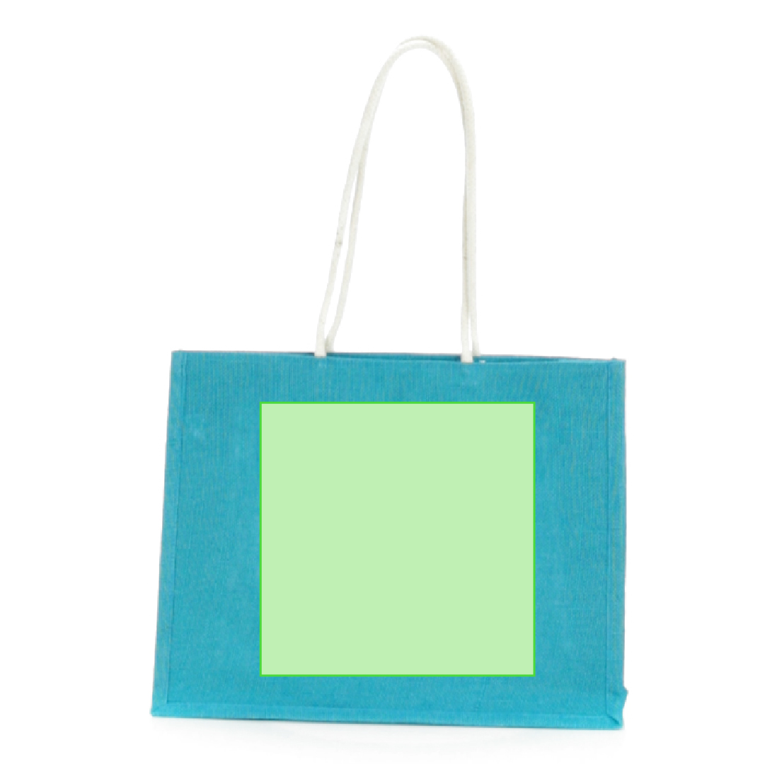Bolsa de algodón asas largas multicolor 44×35 cm